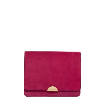 Suede and leather pochette