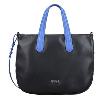 Black blu royal shopper bag