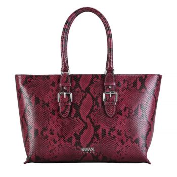 Burgundy shopper bag