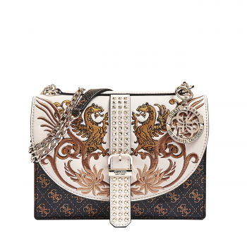 Eileen emboidered flap crossbody