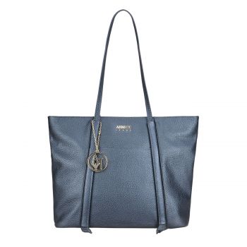 Navy blue shopper bag