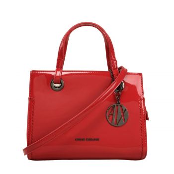 Patent logo clasp satchel s