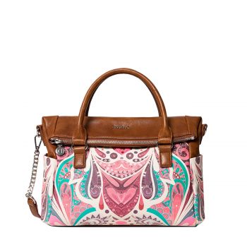 Multicolour arty print bag