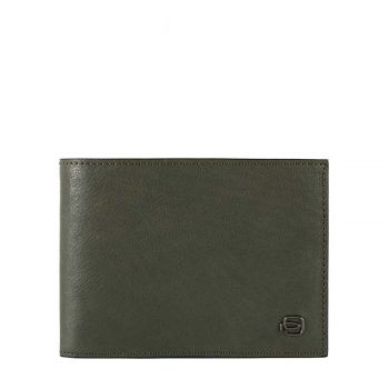 Black square wallet with flip up id