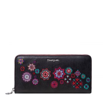 Rectangular embroidered coin wallet