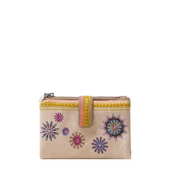 Coin wallet embroidered mandalas