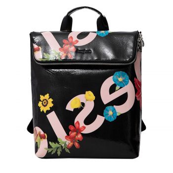 Square backpack flowers