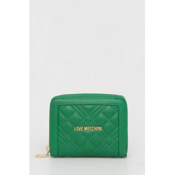 Love Moschino portofel femei, culoarea verde