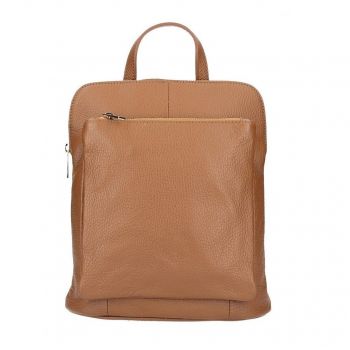 Rucsac dama Zamila GT1558, piele naturala, cognac