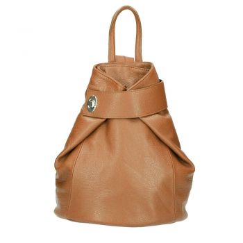 Rucsac pentru dama, Stella GT1490, piele naturala, cognac