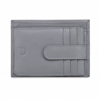 Port card unisex Delis, Cezar PT1193, piele naturala, Gri