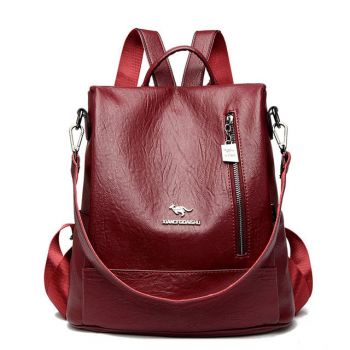 Rucsac dama Carina GT2167, antifurt, Bordo