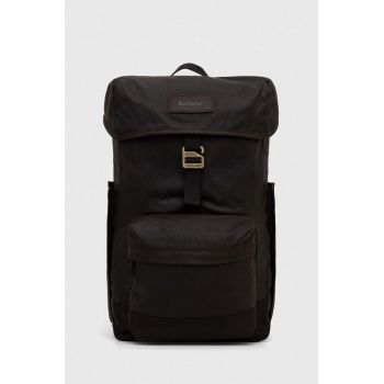 Barbour rucsac Essential Wax Backpack culoarea negru, mare, uni UBA0570