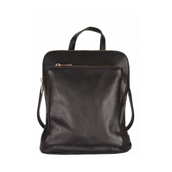 Rucsac dama Patrizia GT944, piele naturala, model negru