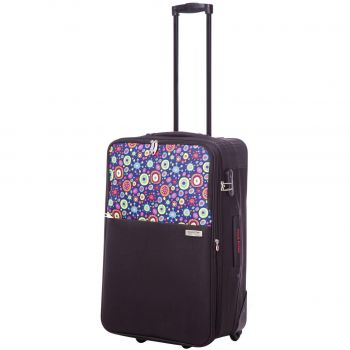 Troler Ella Icon Neo, Negru/Print, 64 cm