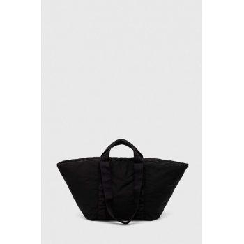 AllSaints poseta ESME NYLON E/W TOTE culoarea negru