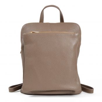 Rucsac dama Zamila GT1559, piele naturala, dark taupe