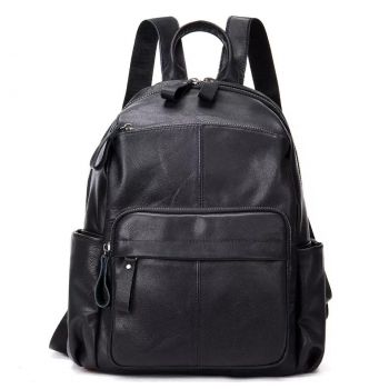 Rucsac dama, Ananda GT2050, piele naturala, Negru