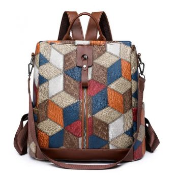 Rucsac dama Delis, Asteria GT2584, antifurt, Multicolor