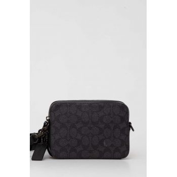 Coach borseta de piele culoarea gri