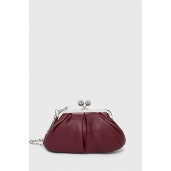 Weekend Max Mara poseta piele culoarea bordo