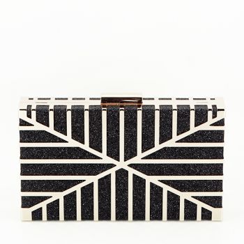 Clutch elegant accesorizat B-BFL-19207 05 Negru