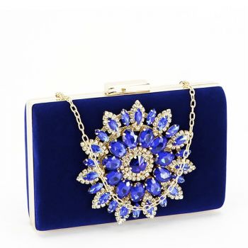 Clutch elegant B-18100 05 Albastru