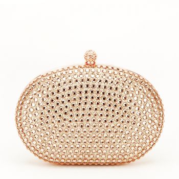 Clutch elegant oval B-V-190BB 05 Auriu rose