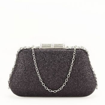 Geanta clutch negru cu sclipici B-BYH811 05