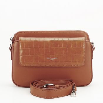 Geanta crossbody de talie mica B-CM6444 15 Maro Cognac