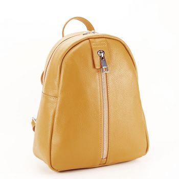 Rucsac dama din piele naturala B-8989 121 Galben mustar