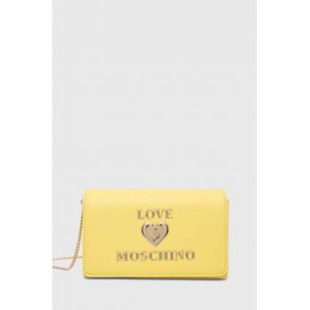 Love Moschino poseta culoarea galben, JC4083PP1CLF0