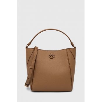 Tory Burch poseta de piele McGraw Small culoarea maro, 158500.227