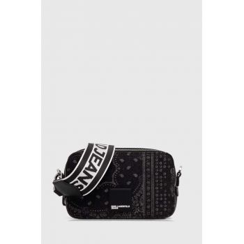 Karl Lagerfeld Jeans borseta culoarea negru, 245D3044