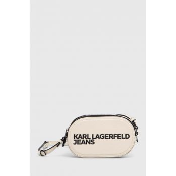 Karl Lagerfeld Jeans poseta culoarea bej, 245J3010