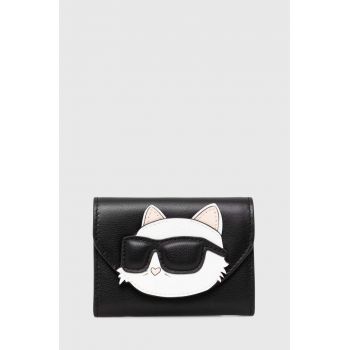 Karl Lagerfeld portofel de piele femei, culoarea negru, 245W3215