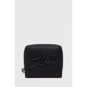 Karl Lagerfeld portofel femei, culoarea negru, 245W3235 de firma original