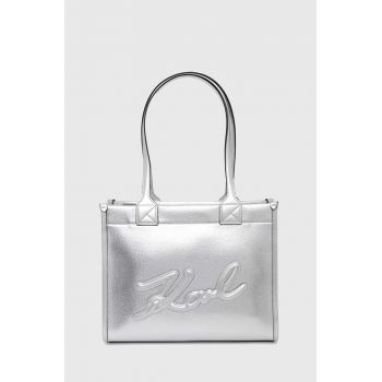 Karl Lagerfeld poseta culoarea argintiu, 245W3092