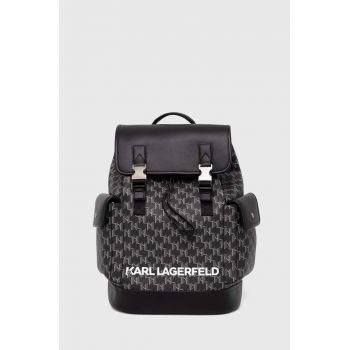 Karl Lagerfeld rucsac barbati, culoarea negru, mare, modelator, 245M3010