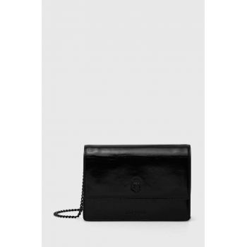 Kurt Geiger London poseta de piele EXTRA MINI SHOREDITCH DR culoarea negru, 2736100319