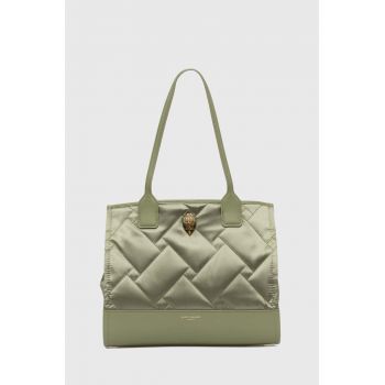 Kurt Geiger London poseta RECYCLED SQ SM SHOPPER culoarea verde, 2733876229