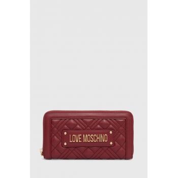 Love Moschino portofel femei, culoarea bordo, JC5600PP1LLA0000