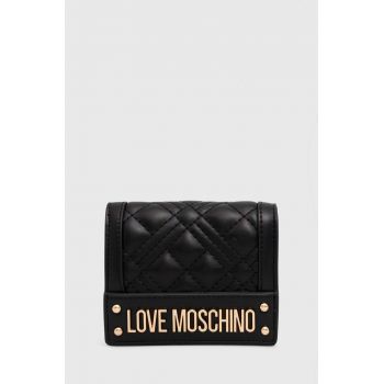 Love Moschino portofel femei, culoarea negru, JC5601PP1LLA0000