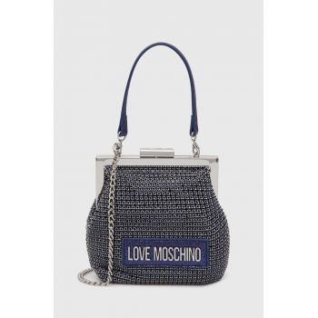 Love Moschino poseta culoarea albastru marin, JC4043PP1LLP100A