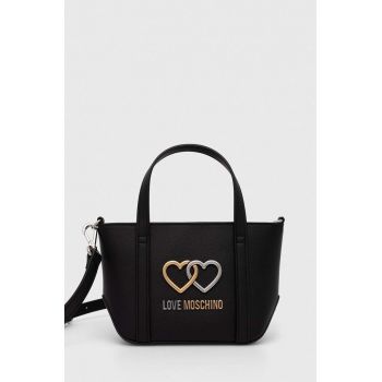 Love Moschino poseta culoarea negru, JC4074PP1LL1000A