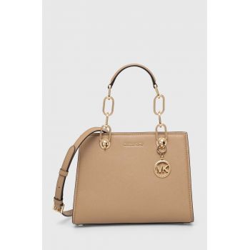 MICHAEL Michael Kors poseta de piele culoarea bej, 30S4GCYS1T