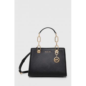 MICHAEL Michael Kors poseta de piele culoarea negru, 30S4GCYS1T