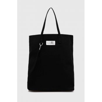 MM6 Maison Margiela geanta Canvas Tote Bag culoarea negru, SB5WC0011