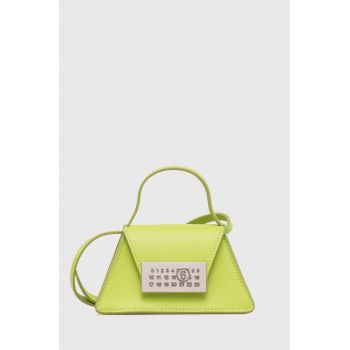 MM6 Maison Margiela poseta de piele culoarea verde, SB5ZI0006