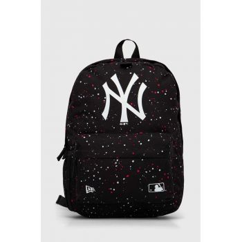 New Era rucsac AOP NEW YORK YANKEES culoarea negru, mare, modelator, 60503765